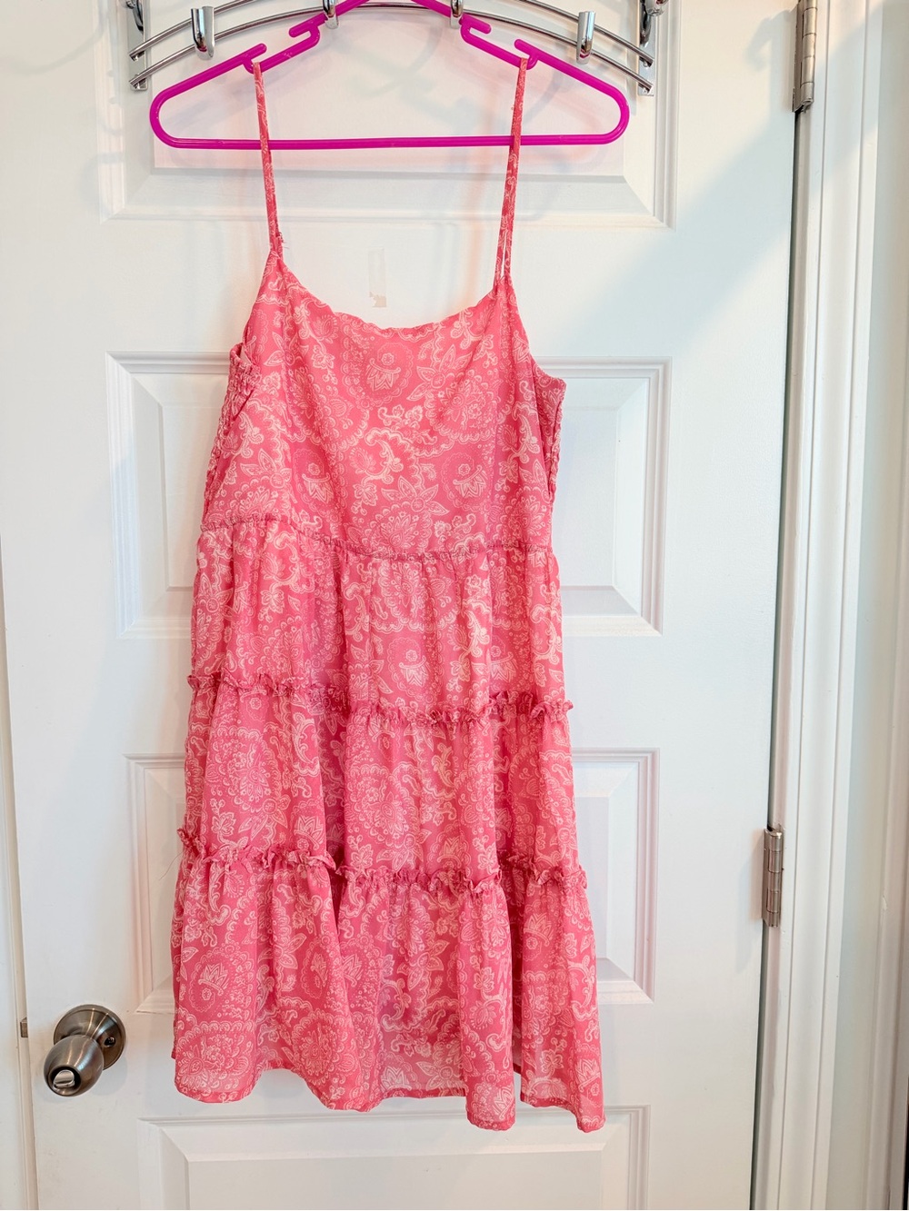 Pink Lily Pink Paisley Spaghetti Strap Sundress